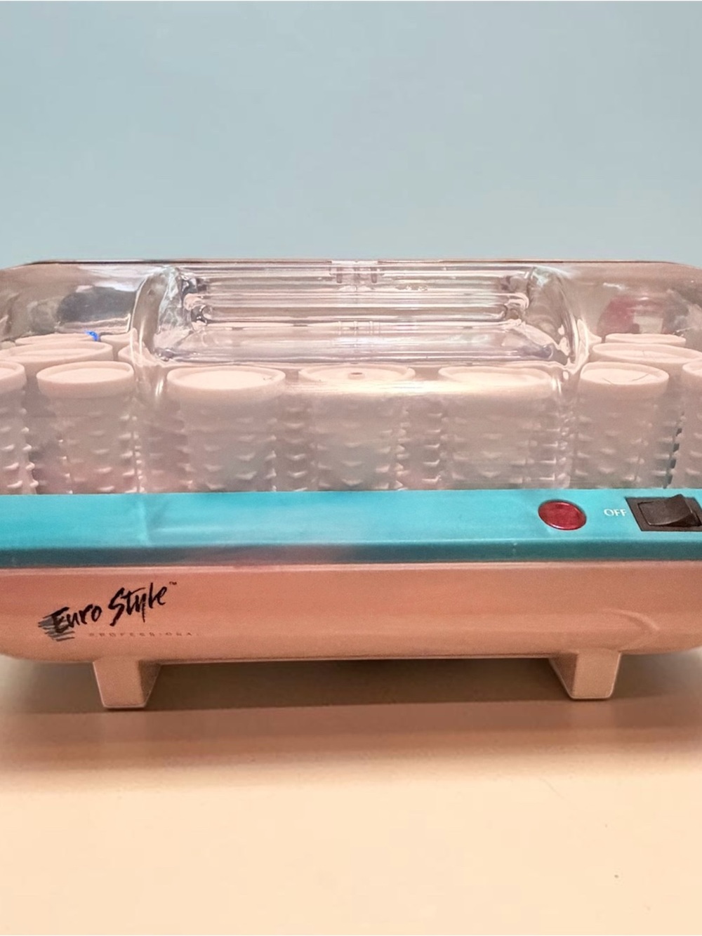 Blue and White Hot Roller Set Organizer